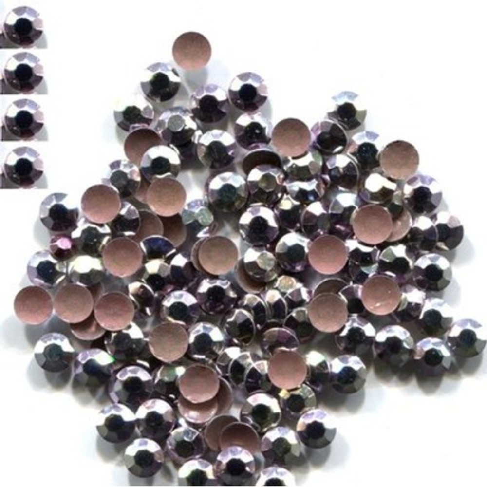 RHINESTUDS Faceted Metal 3mm AB ICE PINK 2 Gross 288 Pieces